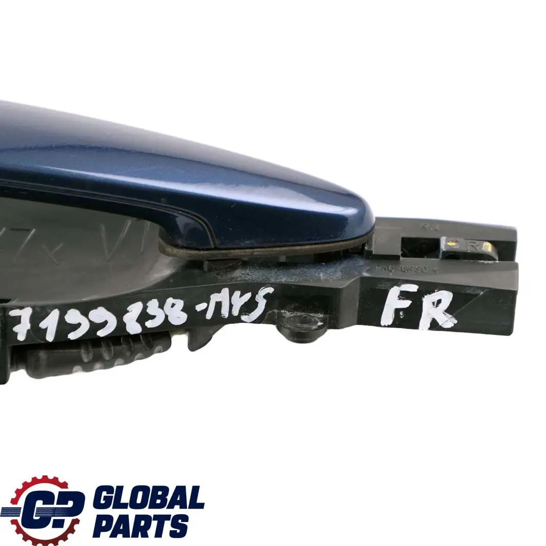BMW 3 E90 Front Grab Outside Door Handle Right O/S Mysticblau Mystic Blue A07 - SKU rhd-7199838-MYS - Part number 7199838