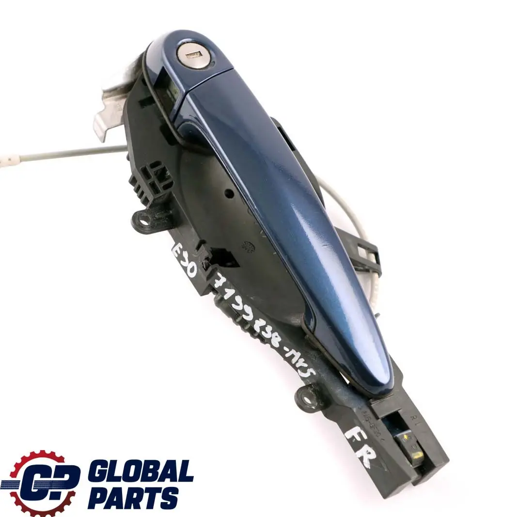 BMW 3 E90 Front Grab Outside Door Handle Right O/S Mysticblau Mystic Blue A07 - SKU rhd-7199838-MYS - Part number 7199838