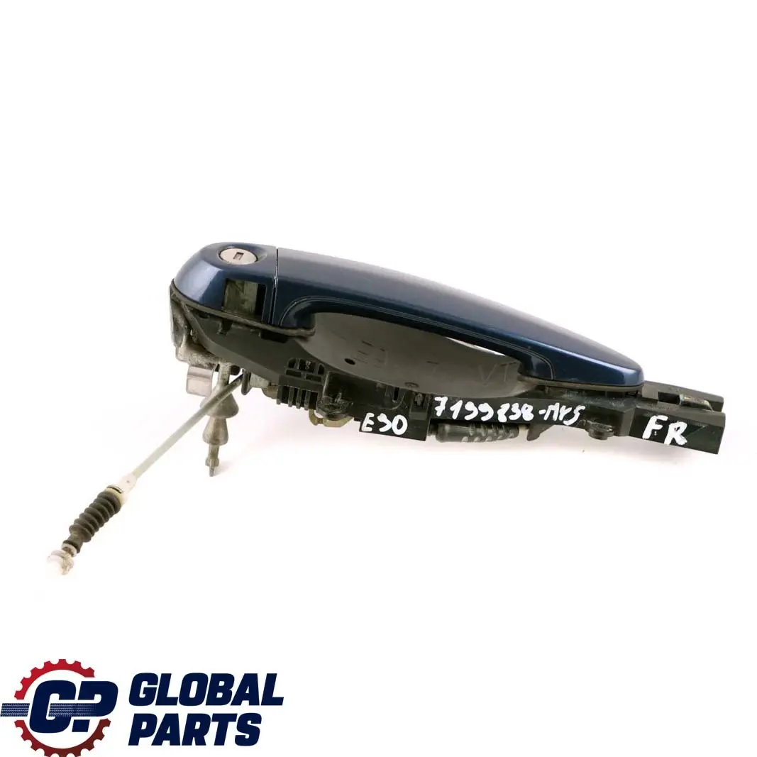BMW 3 E90 Front Grab Outside Door Handle Right O/S Mysticblau Mystic Blue A07 - SKU rhd-7199838-MYS - Part number 7199838