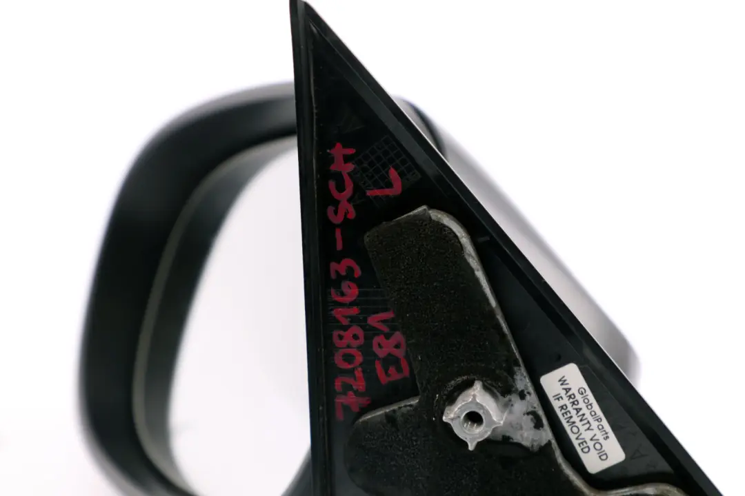 Outside Left Wing Mirror N/S Schwarz 2 Black 668 to BMW 1 Series 3 E81 E82 E88 with Part number 7268307 BMW 1 Series 3 E81 E82 E88 Outside Left Wing Mirror N/S Schwarz 2 Black 668 - SKU rhd-7208163-SCH - Part number 7268307