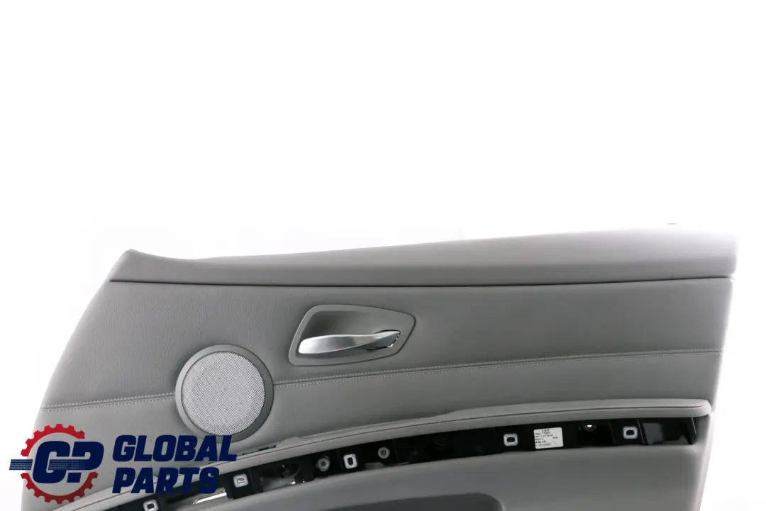 Grey Leather Front Right O/S Door Card Trim Panel to BMW 3 Series E90 E91 with Part number 7217548 BMW 3 Series E90 E91 Grey Leather Front Right O/S Door Card Trim Panel - SKU rhd-7217548 - Part number 7217548