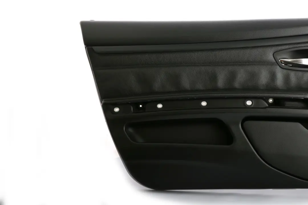 Front Left N/S Door Card Lining Leather Black Trim Panel to BMW 3 Series E92 E93 1 with Part number 7218991 BMW 3 Series E92 E93 1 Front Left N/S Door Card Lining Leather Black Trim Panel - SKU rhd-7218991-1 - Part number 7218991