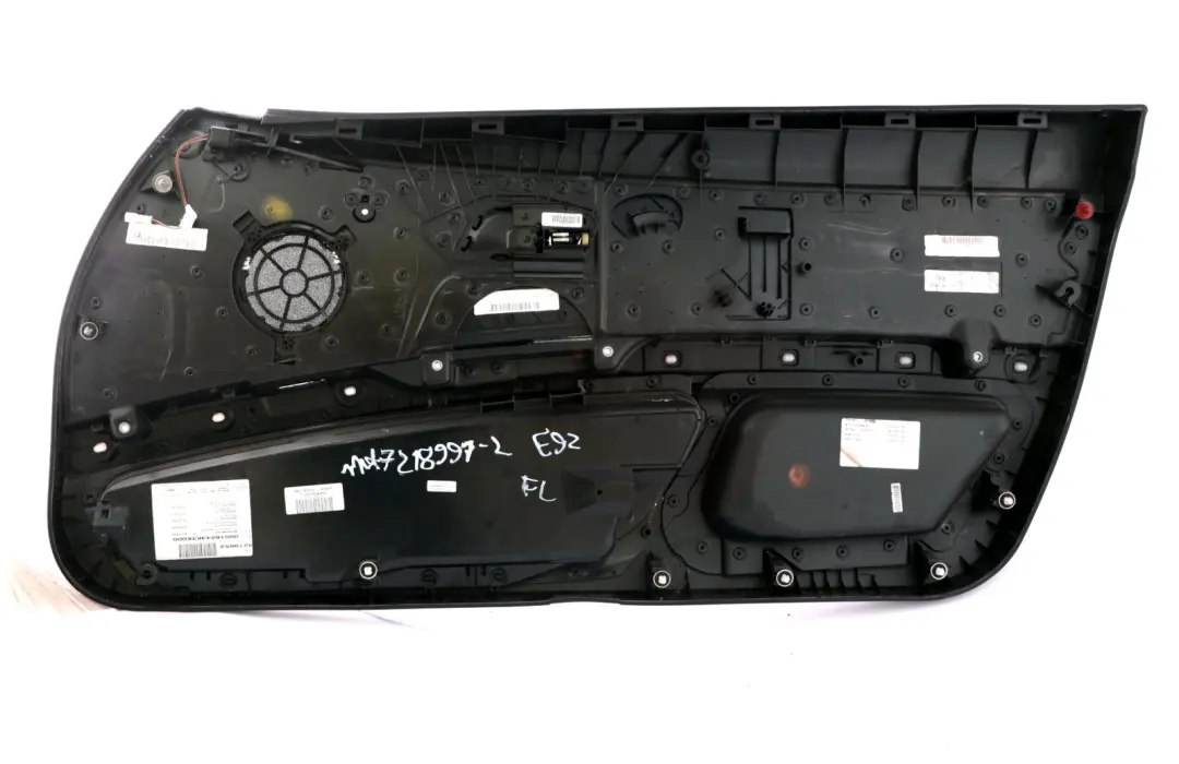 Front Left N/S Door Card Lining Leather Black Trim Panel to BMW 3 Series E92 E93 2 with Part number 7218992 BMW 3 Series E92 E93 2 Front Left N/S Door Card Lining Leather Black Trim Panel - SKU rhd-7218991-2 - Part number 7218992