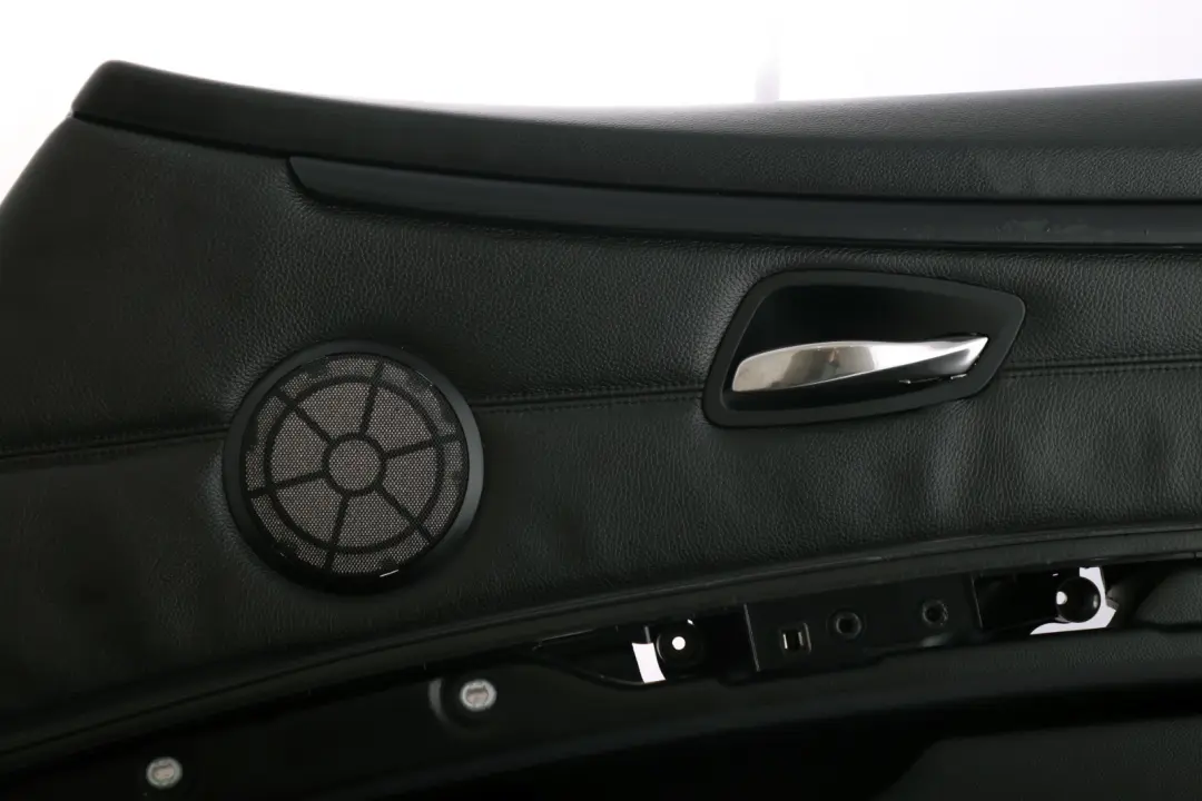 Front Right O/S Door Card Lining Leather Black Trim to BMW 3 Series E92 E93 1 with Part number 7218992 BMW 3 Series E92 E93 1 Front Right O/S Door Card Lining Leather Black Trim - SKU rhd-7218992-1 - Part number 7218992