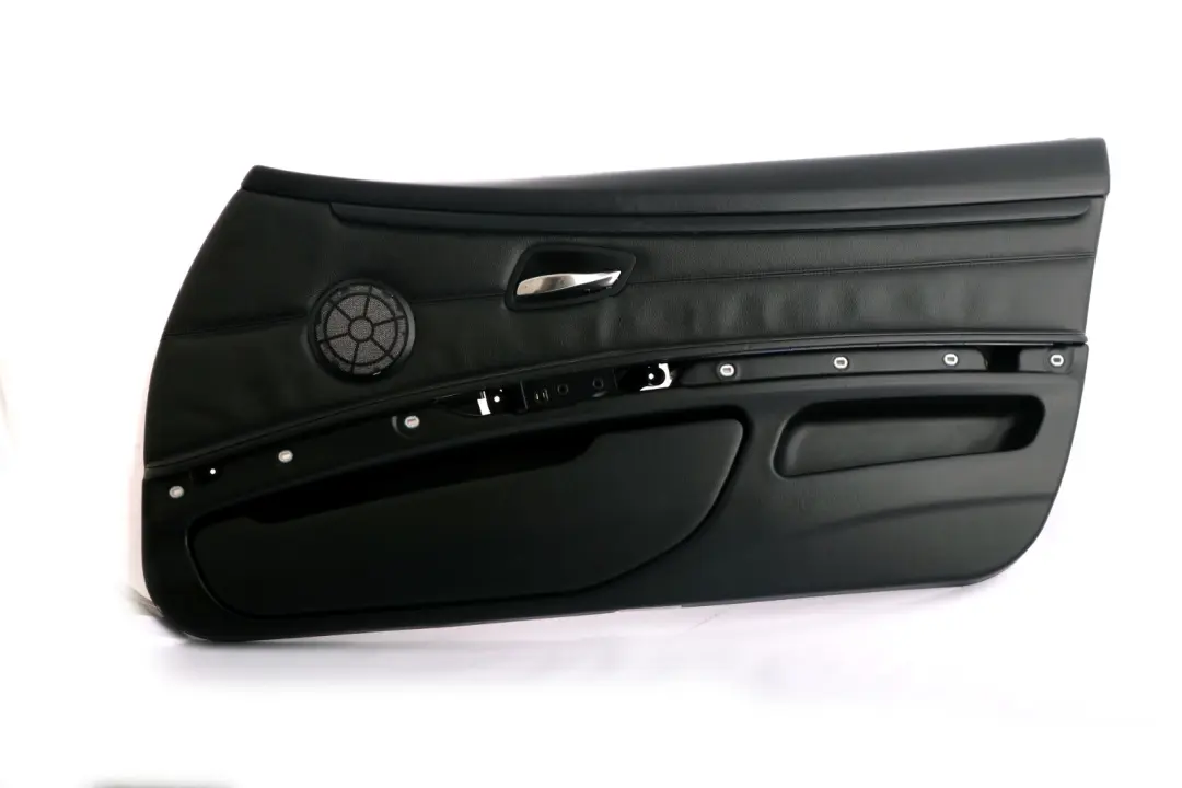 Front Right O/S Door Card Lining Leather Black Trim to BMW 3 Series E92 E93 1 with Part number 7218992 BMW 3 Series E92 E93 1 Front Right O/S Door Card Lining Leather Black Trim - SKU rhd-7218992-1 - Part number 7218992
