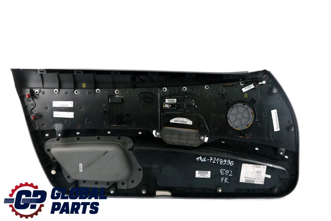 Front Right O/S Door Card Lining Trim Grey Leather to BMW 3 Series E92 E93 with Part number 7218996 BMW 3 Series E92 E93 Front Right O/S Door Card Lining Trim Grey Leather - SKU rhd-7218996 - Part number 7218996