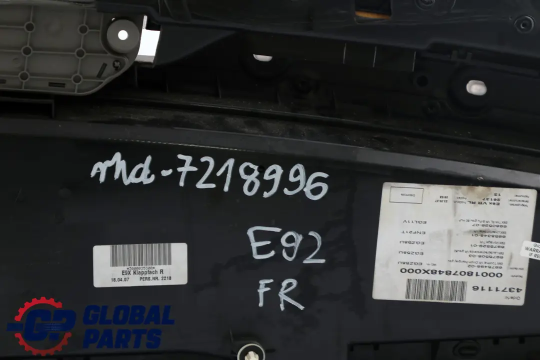 BMW 3 Series E92 E93 Front Right O/S Door Card Lining Trim Grey Leather - SKU rhd-7218996 - Part number 7218996