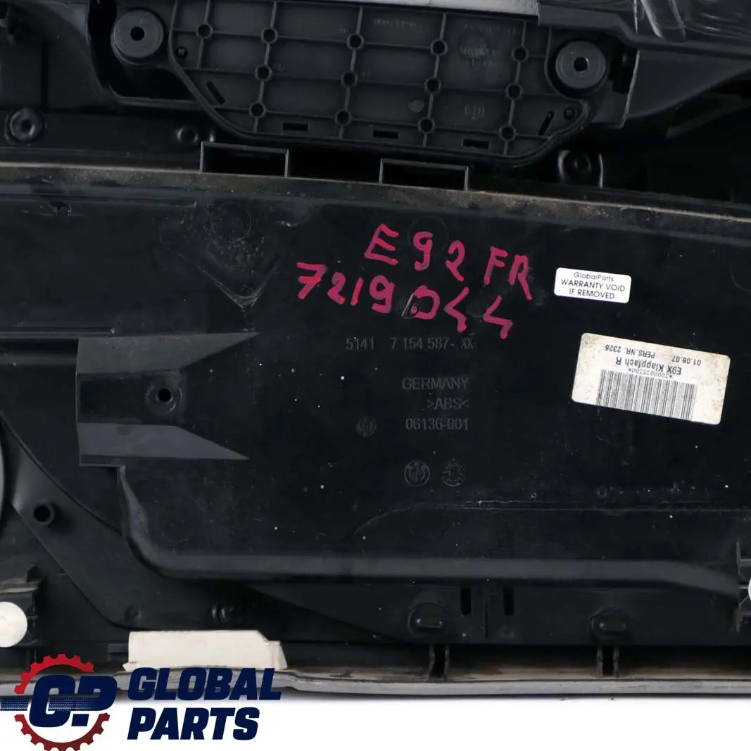 Front Right O/S Door Card Cover Trim Panel Lining Grey Leather to BMW 3 E92 E93 with Part number 7219044 BMW 3 E92 E93 Front Right O/S Door Card Cover Trim Panel Lining Grey Leather - SKU rhd-7219044 - Part number 7219044