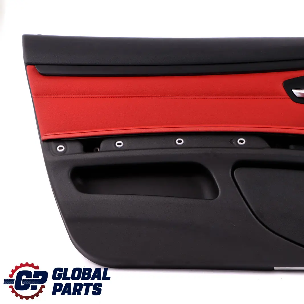 Front Left N/S Door Card Cover Trim Panel Lining Red Leather to BMW E92 E93 with Part number 7219051 BMW E92 E93 Front Left N/S Door Card Cover Trim Panel Lining Red Leather - SKU rhd-7219051 - Part number 7219051
