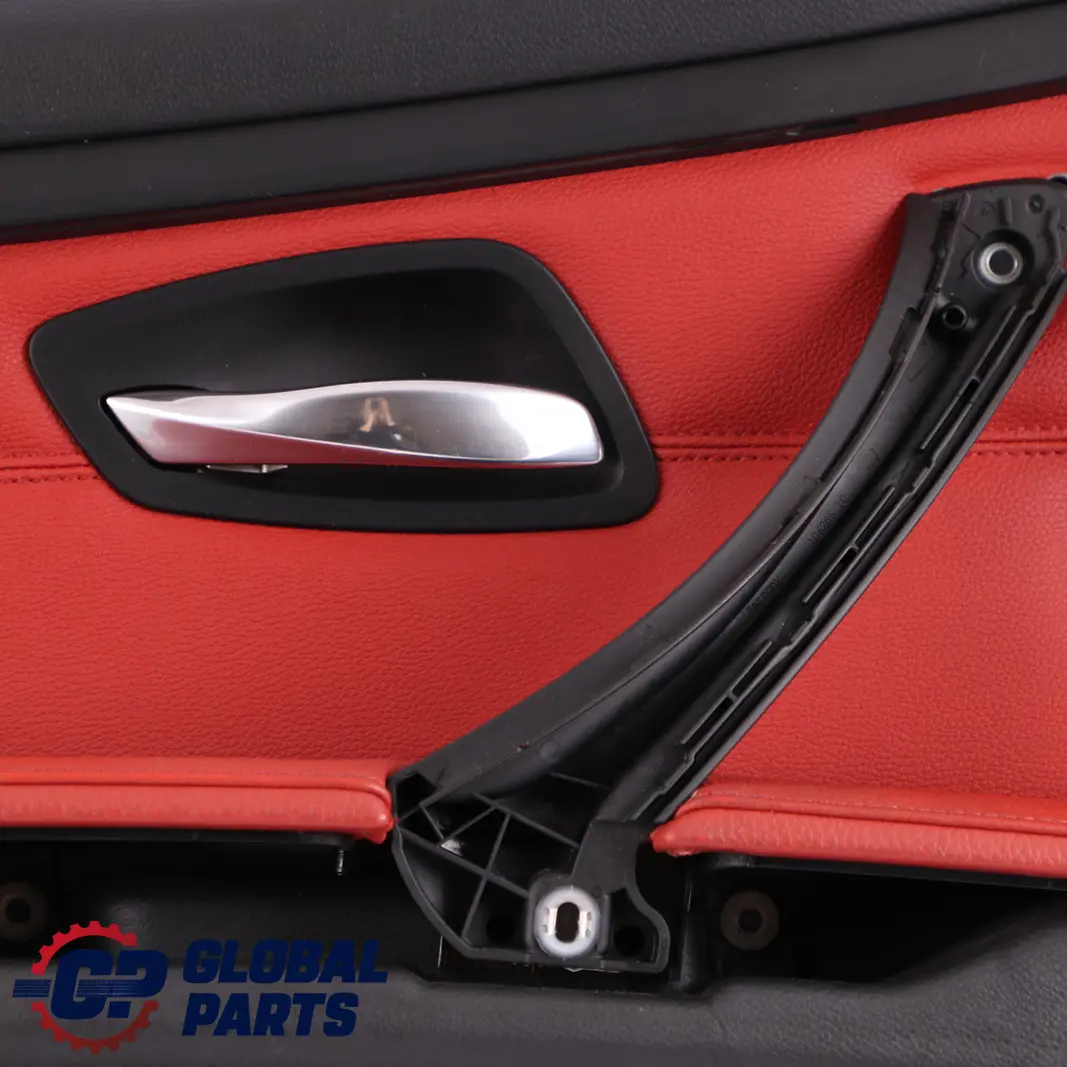 Front Left N/S Door Card Cover Trim Panel Lining Red Leather to BMW E92 E93 with Part number 7219051 BMW E92 E93 Front Left N/S Door Card Cover Trim Panel Lining Red Leather - SKU rhd-7219051 - Part number 7219051
