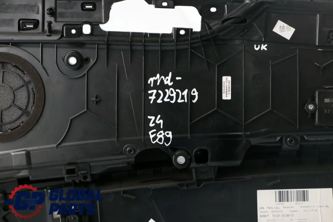 Front Left N/S Door Card Leather Cloth Trim Panel Black to BMW Z4 Series E89 with Part number 7229219 BMW Z4 Series E89 Front Left N/S Door Card Leather Cloth Trim Panel Black - SKU rhd-7229219 - Part number 7229219