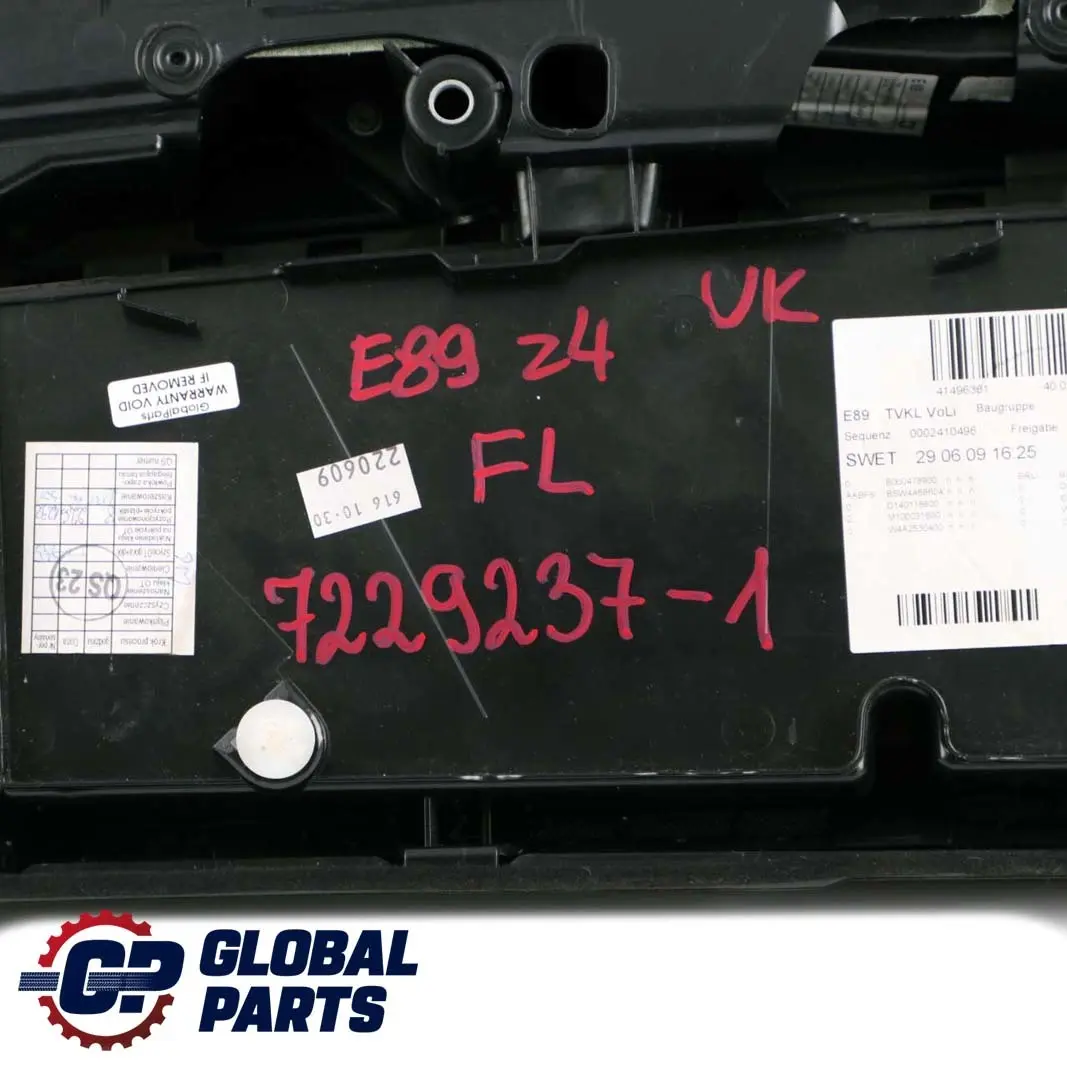 BMW Z4 Series E89 Front Left N/S Door Card Leather Nappa Trim Panel White - SKU rhd-7229237-1 - Part number 7229237