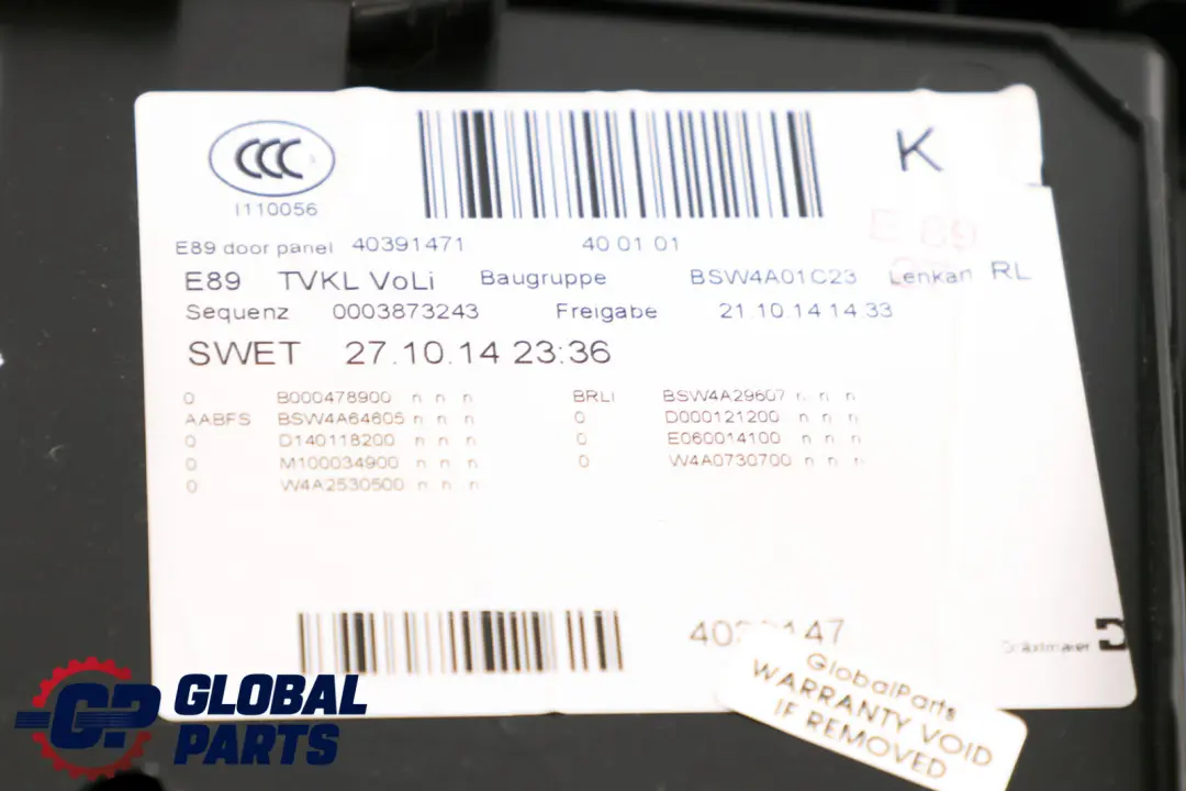 Front Left N/S Door Card Leather Cloth Trim Panel Red to BMW Z4 Series E89 1 with Part number 7229239 BMW Z4 Series E89 1 Front Left N/S Door Card Leather Cloth Trim Panel Red - SKU rhd-7229239-1 - Part number 7229239