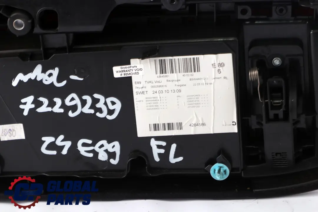 BMW Z4 Series E89 Front Left N/S Door Card Leather Cloth Trim Panel Red - SKU rhd-7229239 - Part number 7229239