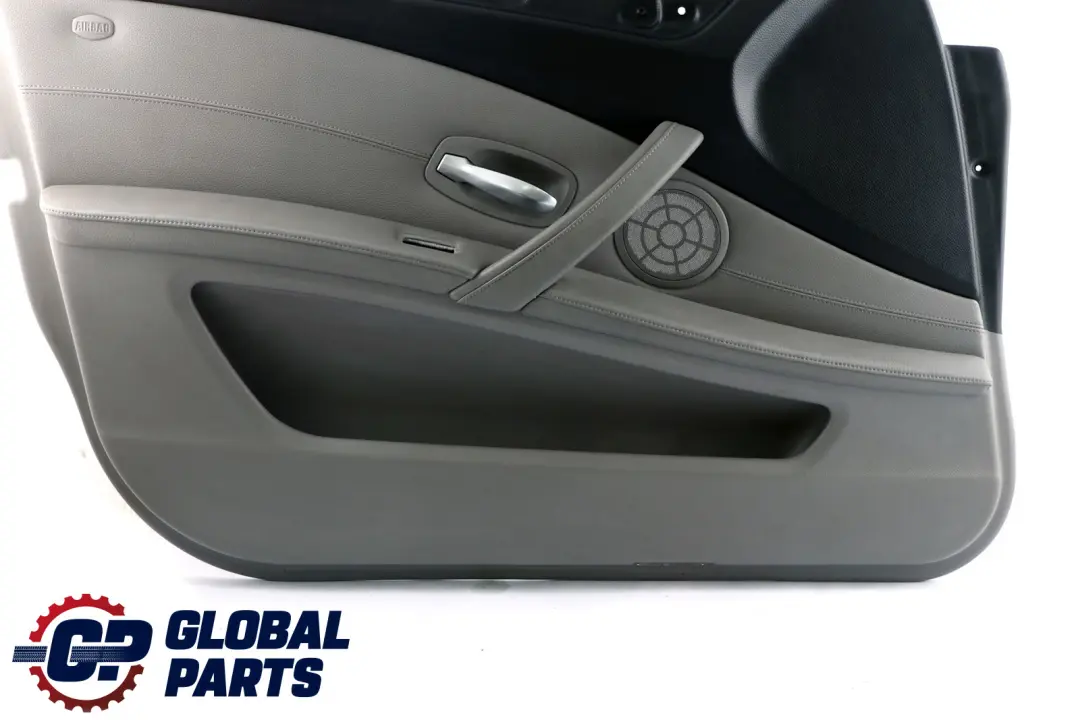 Front Left N/S Door Card Trim Panel Grey Leather to BMW 5 Series E60 E61 LCI with Part number 7233409 BMW 5 Series E60 E61 LCI Front Left N/S Door Card Trim Panel Grey Leather - SKU rhd-7233409 - Part number 7233409