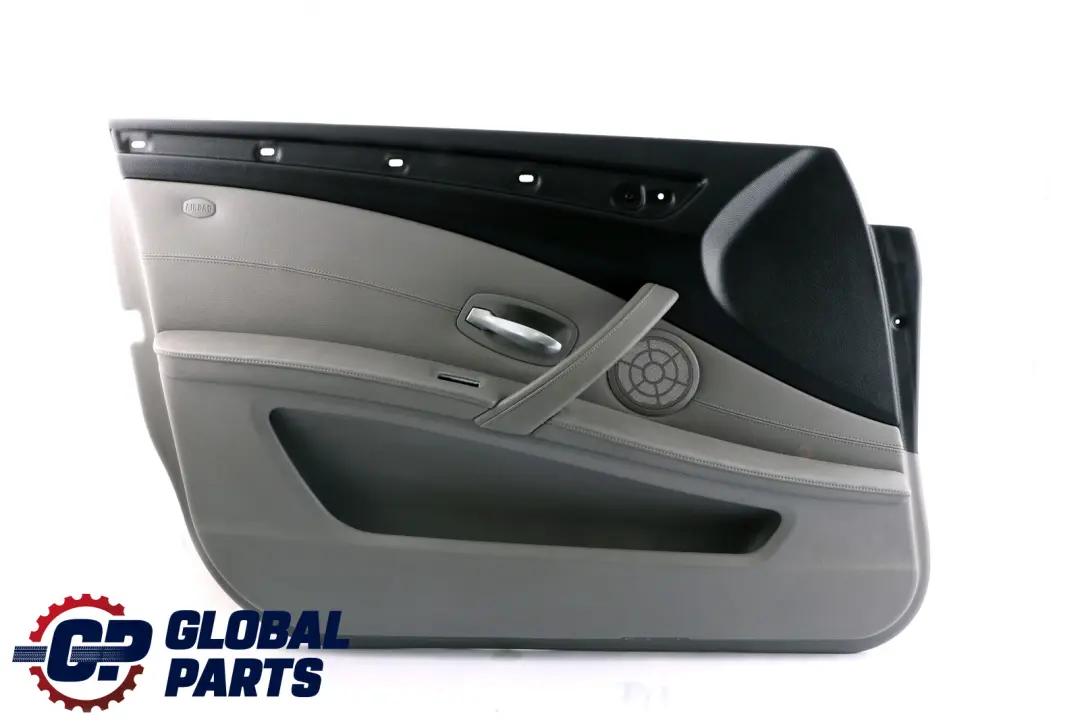 Front Left N/S Door Card Trim Panel Grey Leather to BMW 5 Series E60 E61 LCI with Part number 7233409 BMW 5 Series E60 E61 LCI Front Left N/S Door Card Trim Panel Grey Leather - SKU rhd-7233409 - Part number 7233409