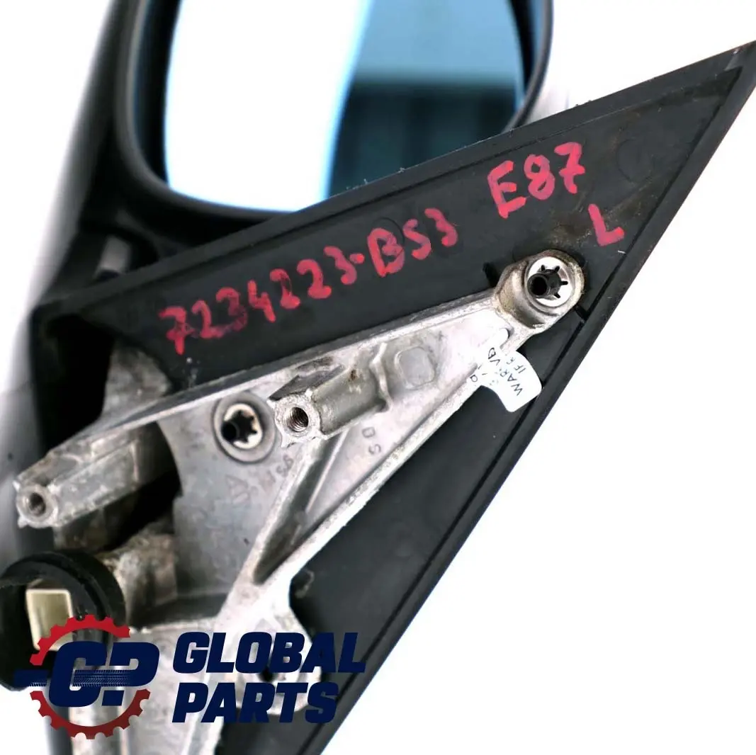 BMW 1 Series 3 E87 M Sport High Gloss Left Wing Mirror N/S Black Sapphire 475 - SKU rhd-7234223-BS3 - Part number 7234223