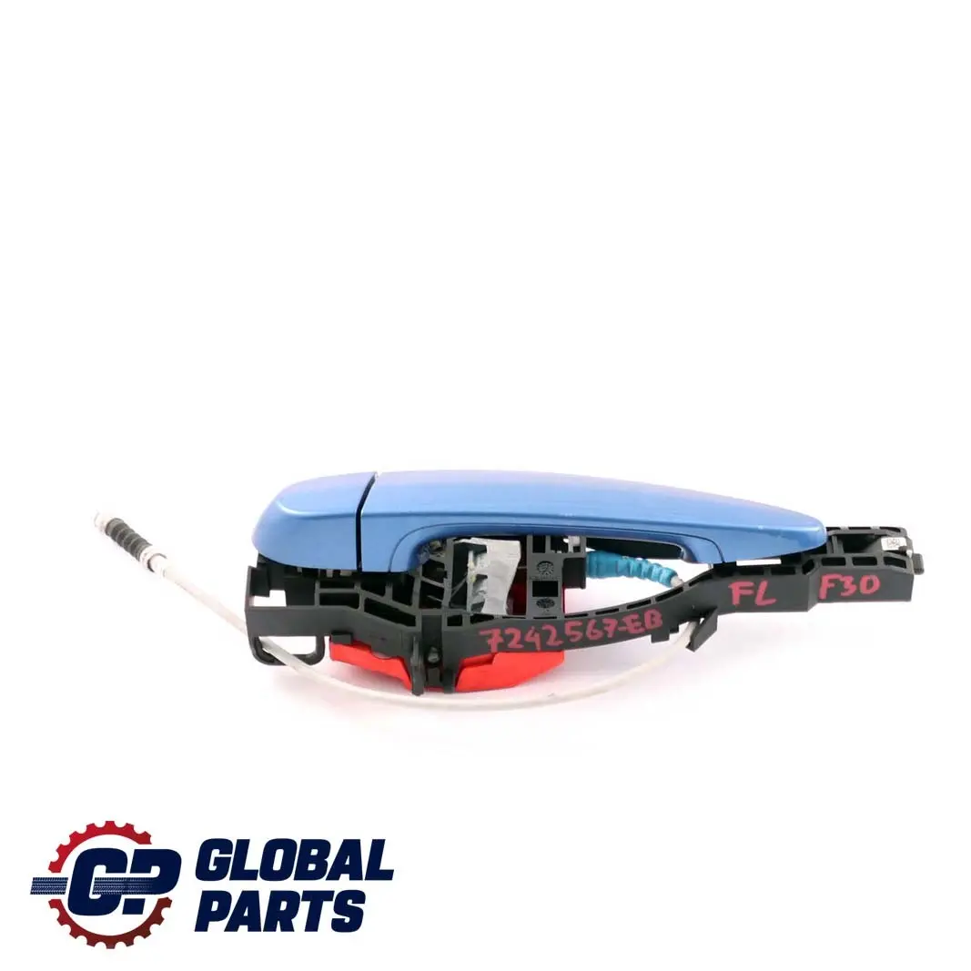 Front Left Outside Door Grab Handle N/S Estorilblau Blue to BMW 3 Series F30 F31 with Part number 7242567 BMW 3 Series F30 F31 Front Left Outside Door Grab Handle N/S Estorilblau Blue - SKU rhd-7242567-EB - Part number 7242567