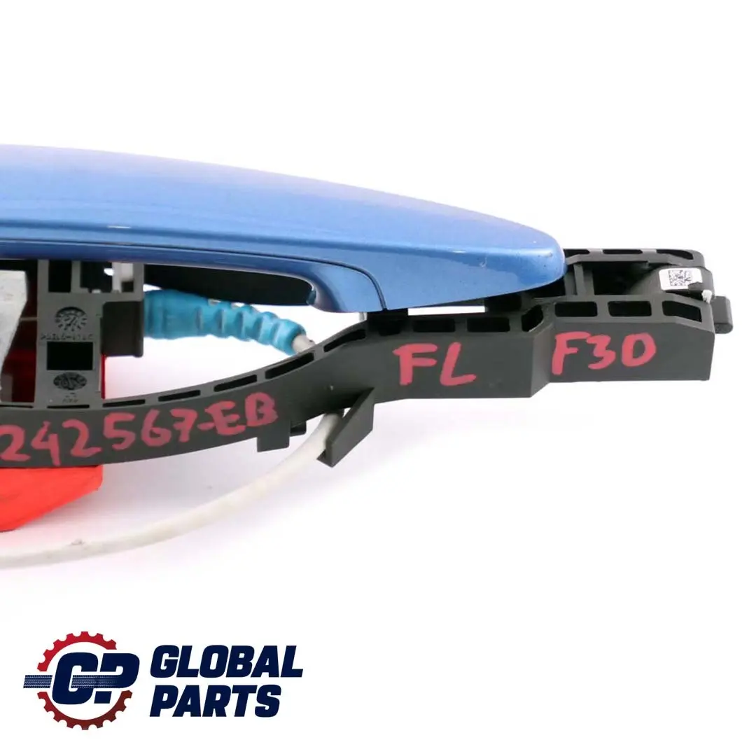 Front Left Outside Door Grab Handle N/S Estorilblau Blue to BMW 3 Series F30 F31 with Part number 7242567 BMW 3 Series F30 F31 Front Left Outside Door Grab Handle N/S Estorilblau Blue - SKU rhd-7242567-EB - Part number 7242567