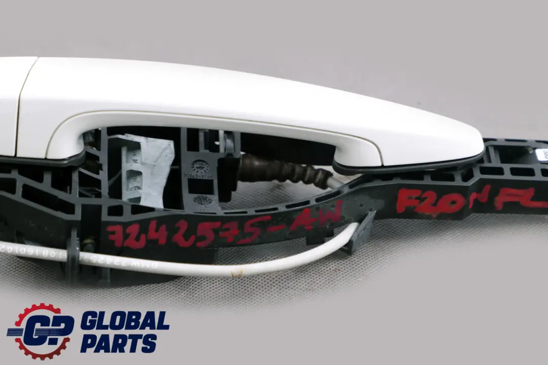 BMW 1 Series F20 LCI Complete Front Left Grab Handle N/S Alpinweiss White 300 - SKU rhd-7242575-AW - Part number 7242575