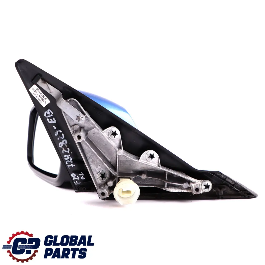 BMW 1 F20 Links Wing Mirror N/S High Gloss Auto Dip Estorilblau Estoril Blue - SKU rhd-7242823-EB - Part number 7242823