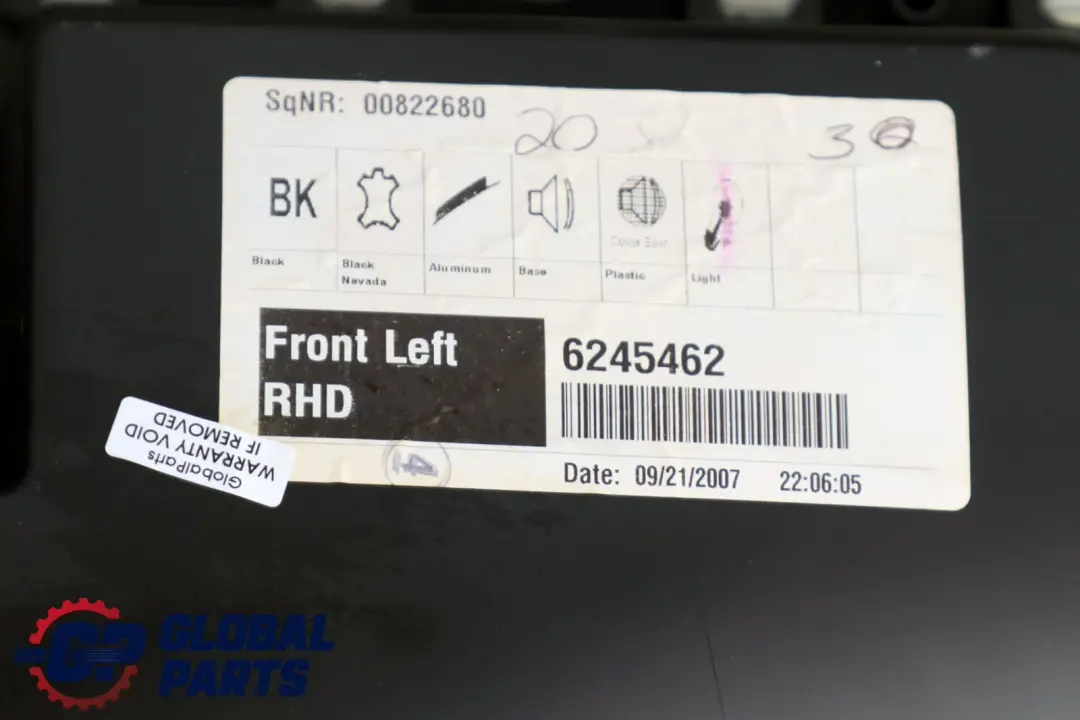Front Left N/S Door Card Lining Fabric Leather Nevada Black to BMW X5 E70 with Part number 7244365 BMW X5 E70 Front Left N/S Door Card Lining Fabric Leather Nevada Black - SKU rhd-7244365 - Part number 7244365