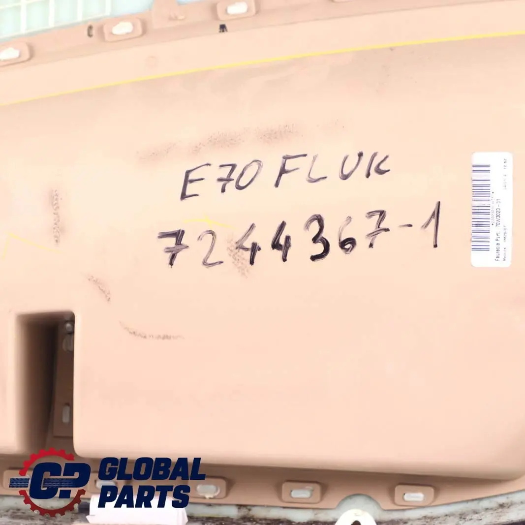 Front Left N/S 1 Door Card Lining Fabric Leather Nevada Beige to BMW X5 E70 with Part number 7244367 BMW X5 E70 Front Left N/S 1 Door Card Lining Fabric Leather Nevada Beige - SKU rhd-7244367-1 - Part number 7244367