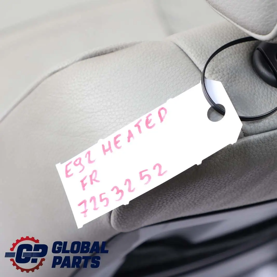 Heated Jade Grey Jadegrau Leather Front Right O/S Driver Seat Memory to BMW E92 with Part number 7253252 BMW E92 Heated Jade Grey Jadegrau Leather Front Right O/S Driver Seat Memory - SKU rhd- 7253252 - Part number 7253252