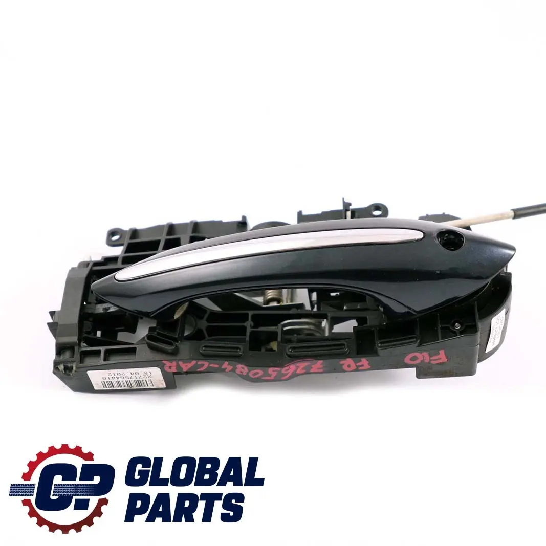 Outside Door Handle Front Right O/S Carbonschwarz Black to BMW 5 Series F10 F11 with Part number 7265084 BMW 5 Series F10 F11 Outside Door Handle Front Right O/S Carbonschwarz Black - SKU rhd-7265084-CAR - Part number 7265084