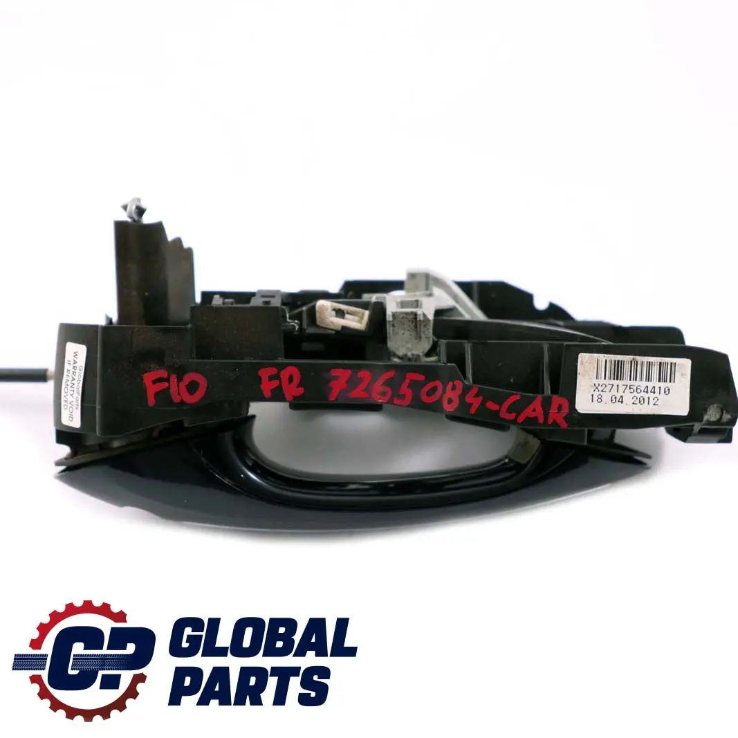 Outside Door Handle Front Right O/S Carbonschwarz Black to BMW 5 Series F10 F11 with Part number 7265084 BMW 5 Series F10 F11 Outside Door Handle Front Right O/S Carbonschwarz Black - SKU rhd-7265084-CAR - Part number 7265084