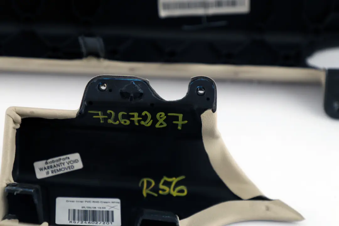 Dashboard Dash Lower Trim Set Kit Cream White to Mini Cooper One R56 with Part number 7267287 Mini Cooper One R56 Dashboard Dash Lower Trim Set Kit Cream White - SKU rhd-7267287 - Part number 7267287