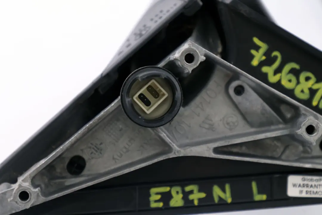 Left Outside Wing Mirror N/S Black Sapphire Metallic 475 to BMW 1 Series 1 E87 LCI with Part number 7268125 BMW 1 Series 1 E87 LCI Left Outside Wing Mirror N/S Black Sapphire Metallic 475 - SKU rhd-7268125-BS1 - Part number 7268125