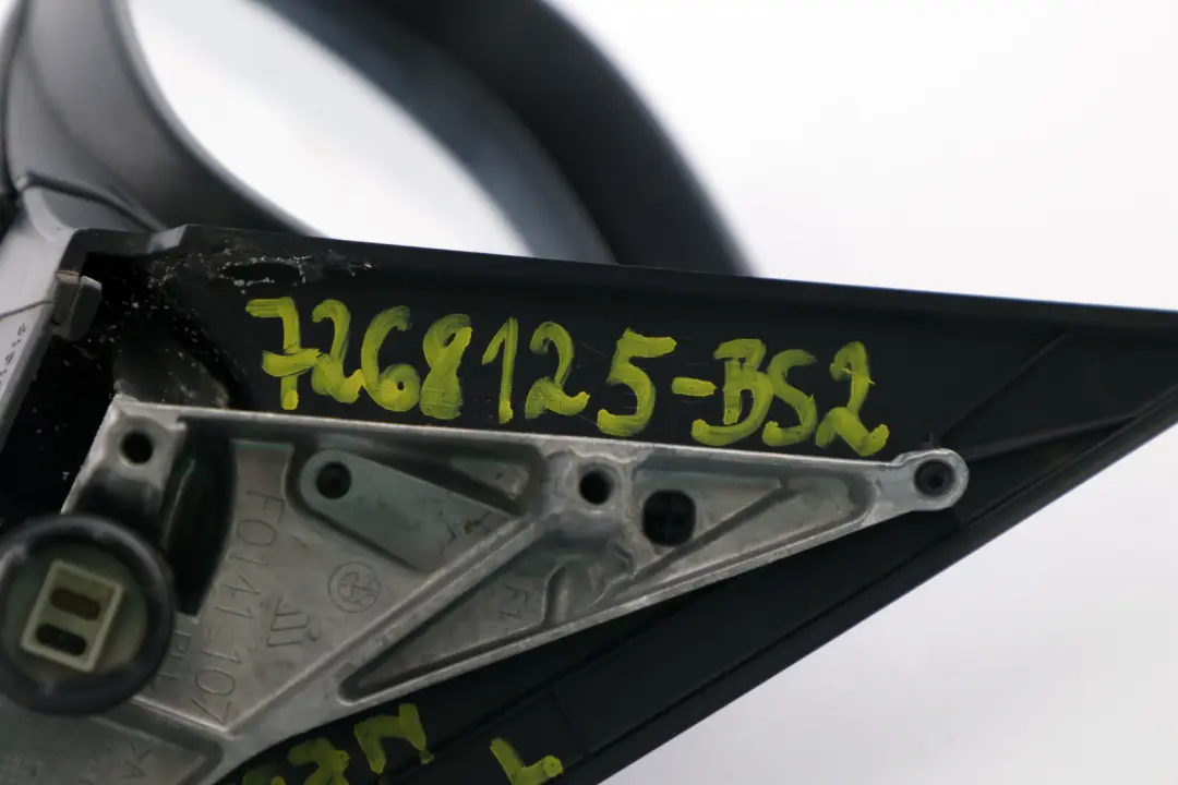 Heated Left Wing Mirror N/S Black Sapphire Metallic 475 to BMW 1 Series 2 E87 LCI with Part number 7268125 BMW 1 Series 2 E87 LCI Heated Left Wing Mirror N/S Black Sapphire Metallic 475 - SKU rhd-7268125-BS2 - Part number 7268125