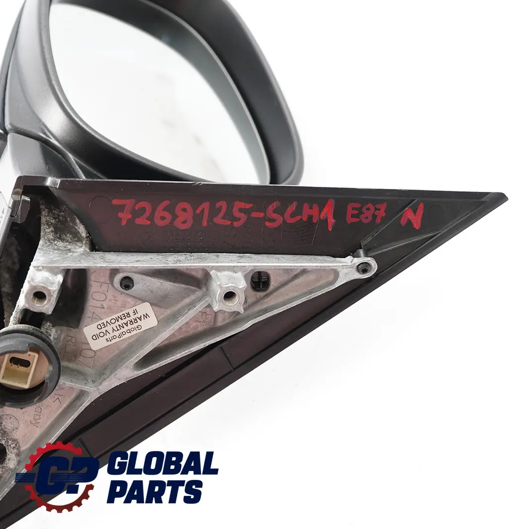 Heated Outside Left Wing Mirror N/S Schwarz 2 Black 668 to BMW 1 Series E87 LCI with Part number 7268125 BMW 1 Series E87 LCI Heated Outside Left Wing Mirror N/S Schwarz 2 Black 668 - SKU rhd-7268125-SCH1 - Part number 7268125