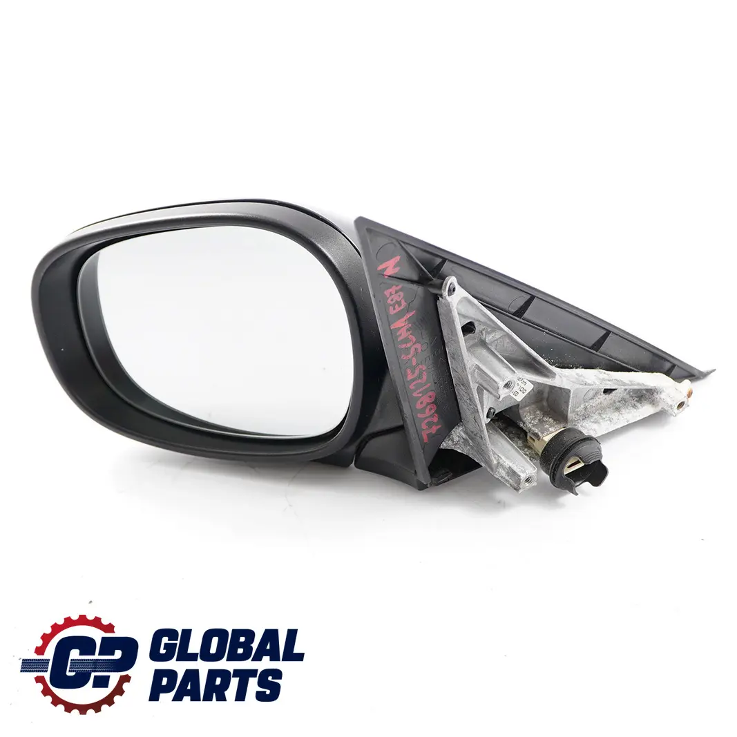 BMW 1 Series E87 LCI Heated Outside Left Wing Mirror N/S Schwarz 2 Black 668 - SKU rhd-7268125-SCH1 - Part number 7268125