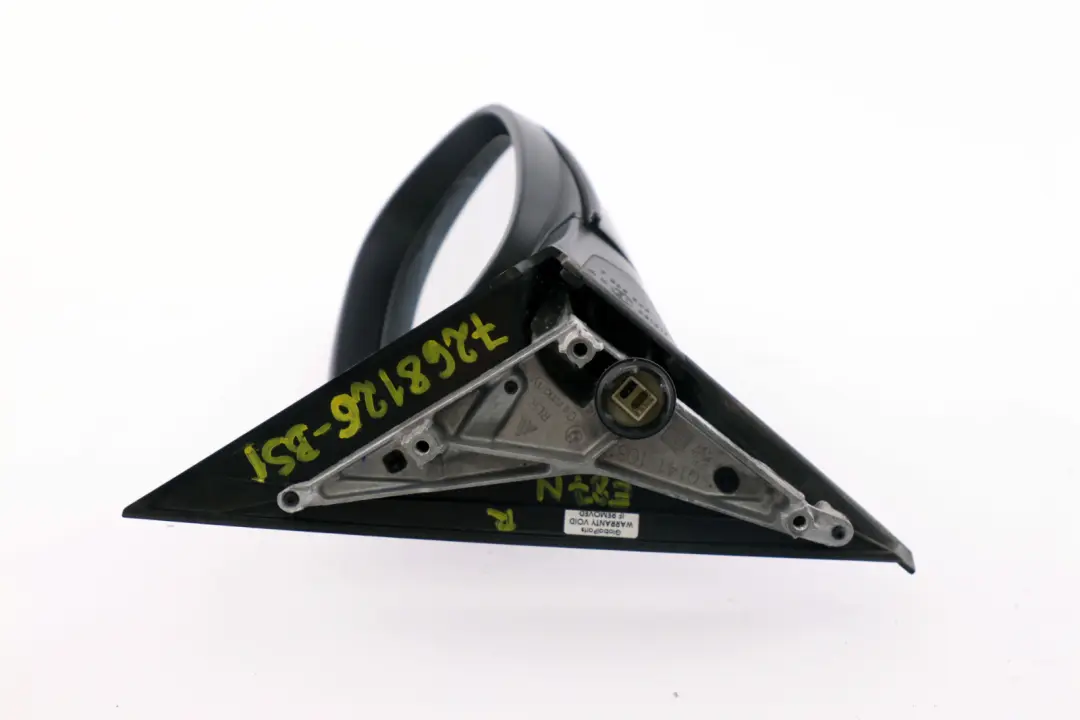 Right Heated Wing Mirror O/S Black Sapphire Metallic 475 to BMW 1 Series 1 E87 LCI with Part number 7268126 BMW 1 Series 1 E87 LCI Right Heated Wing Mirror O/S Black Sapphire Metallic 475 - SKU rhd-7268126-BS1 - Part number 7268126