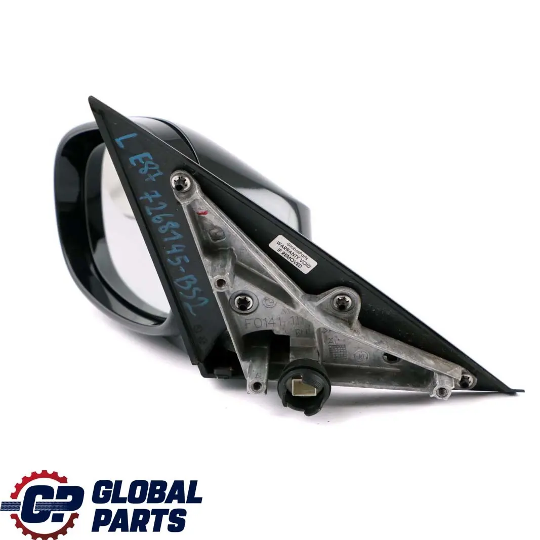 BMW 1 Series 2 E87N LCI M Sport High Gloss Left N/S Wing Mirror Black Sapphire - SKU rhd-7268145-BS2 - Part number 7268145