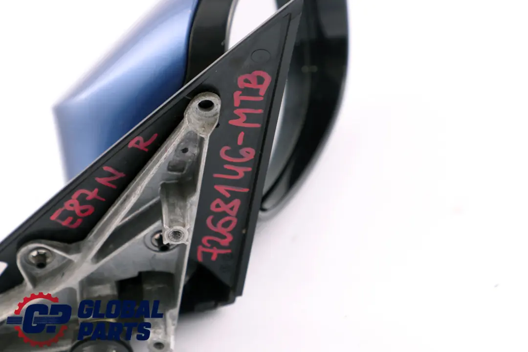 BMW 1 Series E87N LCI M Sport High Gloss Right O/S Wing Mirror Montegoblau Blue - SKU rhd-7268146-MTB - Part number 7268146