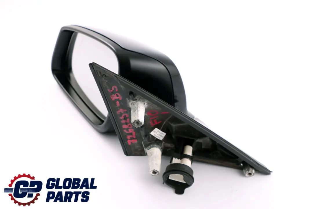 Heated Left Wing Mirror N/S Black Sapphire Metallic 475 to BMW 5 Series F10 F11 with Part number 7268237 BMW 5 Series F10 F11 Heated Left Wing Mirror N/S Black Sapphire Metallic 475 - SKU rhd-7268237-BS - Part number 7268237