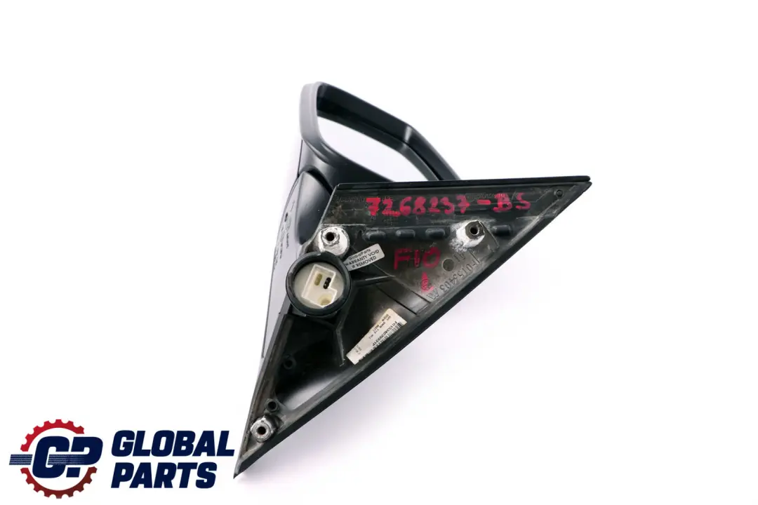 Heated Left Wing Mirror N/S Black Sapphire Metallic 475 to BMW 5 Series F10 F11 with Part number 7268237 BMW 5 Series F10 F11 Heated Left Wing Mirror N/S Black Sapphire Metallic 475 - SKU rhd-7268237-BS - Part number 7268237