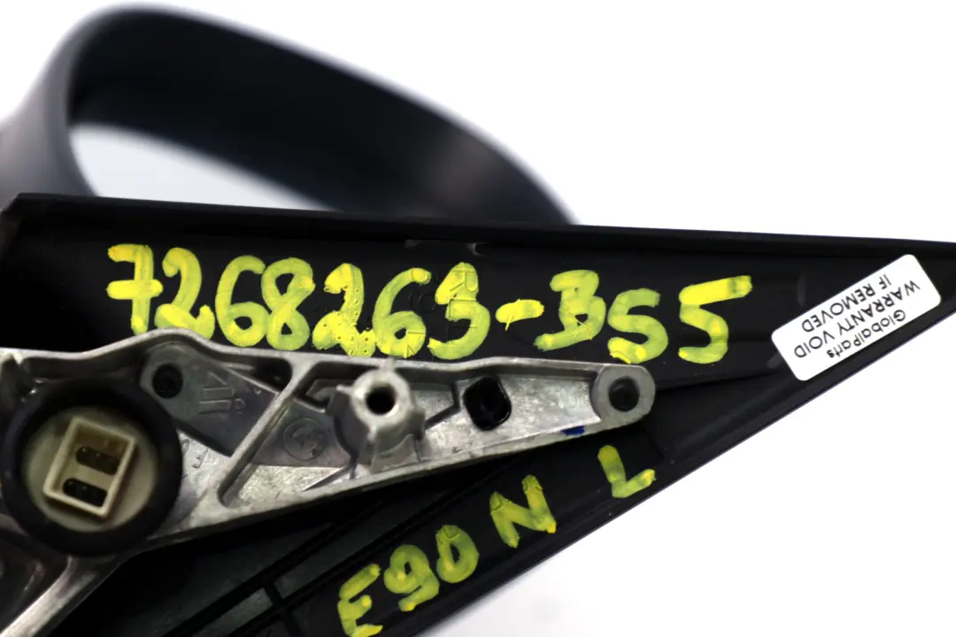 Heated Left Wing Mirror N/S Black Sapphire Metallic to BMW 3 Series 5 E90 E91 LCI with Part number 7268263 BMW 3 Series 5 E90 E91 LCI Heated Left Wing Mirror N/S Black Sapphire Metallic - SKU rhd-7268263-BS5 - Part number 7268263