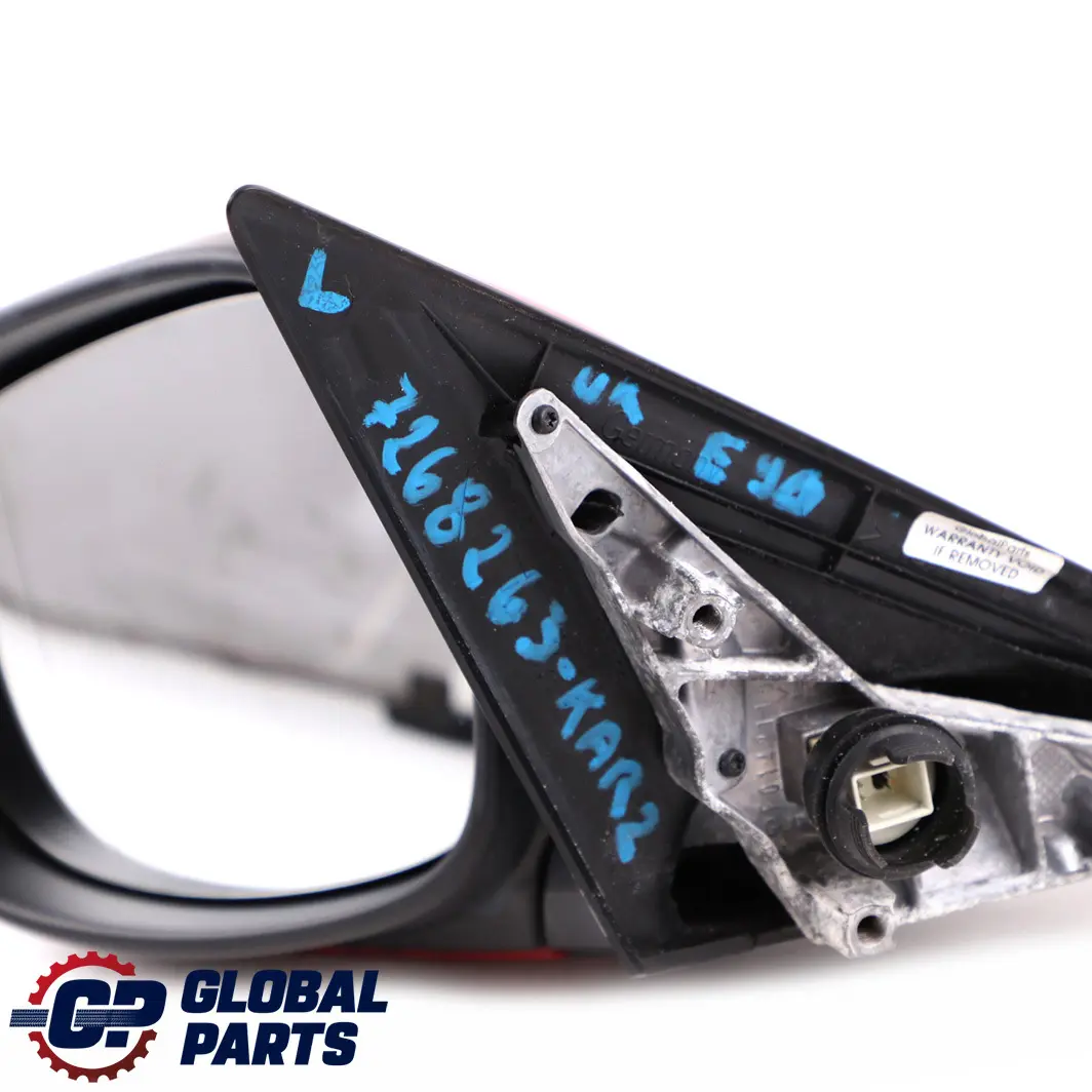 Heated Left N/S Wing Mirror Karmesinrot Crimson Red to BMW 3 Series E90 E91 LCI 2 with Part number 7268263 BMW 3 Series E90 E91 LCI 2 Heated Left N/S Wing Mirror Karmesinrot Crimson Red - SKU rhd-7268263-KAR2 - Part number 7268263