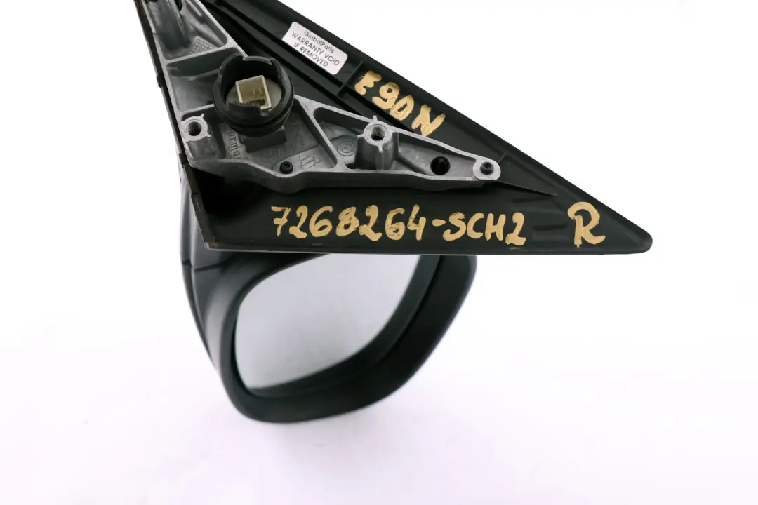 Heated Right Wing Mirror O/S Schwarz 2 Black 668 to BMW 3 Series 2 E90 E91 LCI with Part number 7268264 BMW 3 Series 2 E90 E91 LCI Heated Right Wing Mirror O/S Schwarz 2 Black 668 - SKU rhd-7268264-SCH2 - Part number 7268264