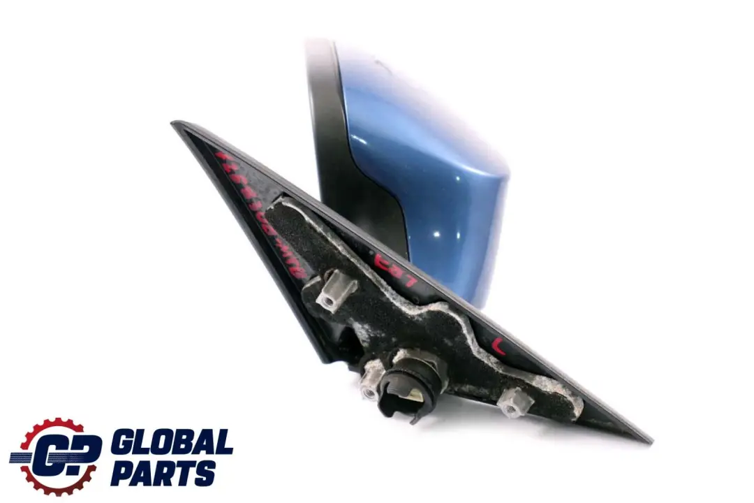 £BMW 1 Series E81 E82 E88 Left Heated Wing Mirror N/S Montegoblau Blue A51 - SKU rhd-7268307-MTB - Part number 7268307