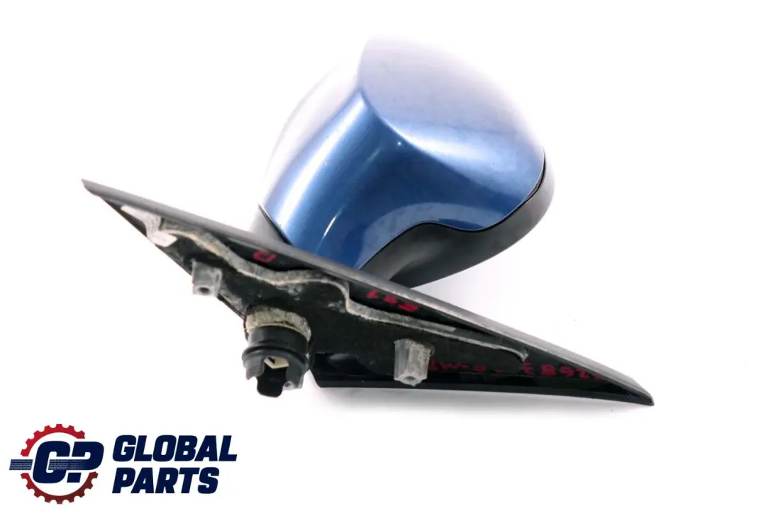 BMW 1 Series E81 E82 E88 Right Heated Wing Mirror O/S Montegoblau Blue A51 - SKU rhd-7268308-MTB - Part number 7268308