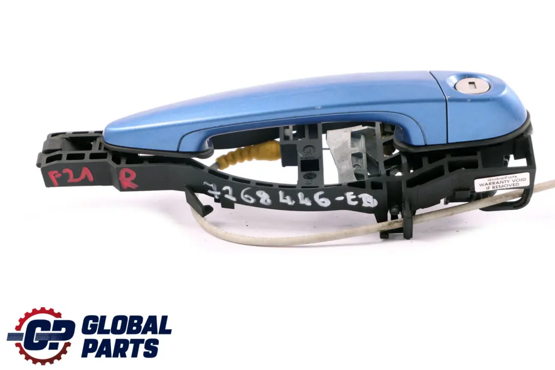 Right Door O/S Complete Grab Handle Estoril Blau to BMW 1 2 Series F21 F22 with Part number 7268446 BMW 1 2 Series F21 F22 Right Door O/S Complete Grab Handle Estoril Blau - SKU rhd-7268446-EB1 - Part number 7268446