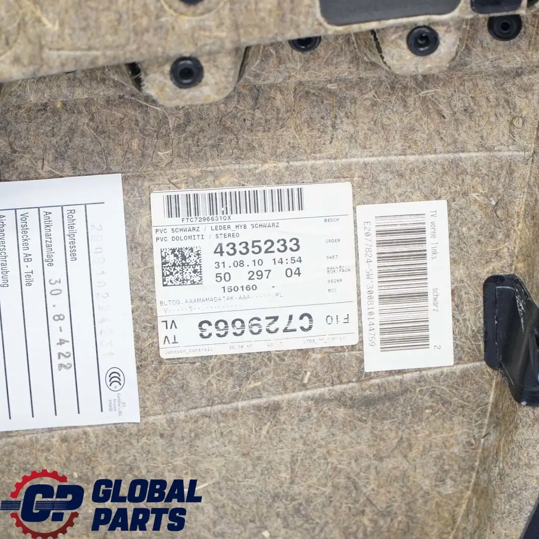 Front Left N/S Door Card Lining Panel Black Leather to BMW 5 Series F10 F11 with Part number 7273353 BMW 5 Series F10 F11 Front Left N/S Door Card Lining Panel Black Leather - SKU rhd-7273353 - Part number 7273353