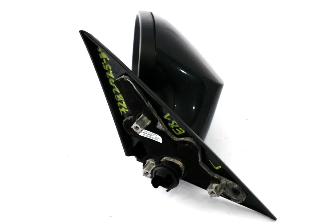 BMW 1 Series E81 E82 E88 Power Fold Left Wing Mirror N/S Black Sapphire 475 - SKU rhd-7282025-BS - Part number 7282025