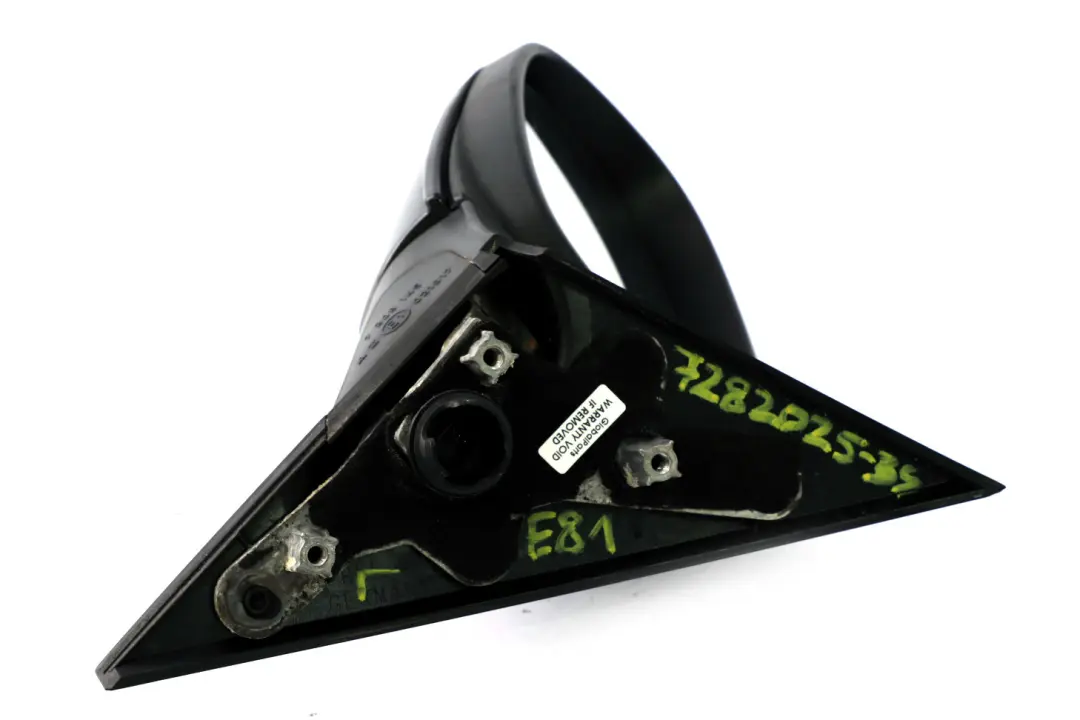 BMW 1 Series E81 E82 E88 Power Fold Left Wing Mirror N/S Black Sapphire 475 - SKU rhd-7282025-BS - Part number 7282025