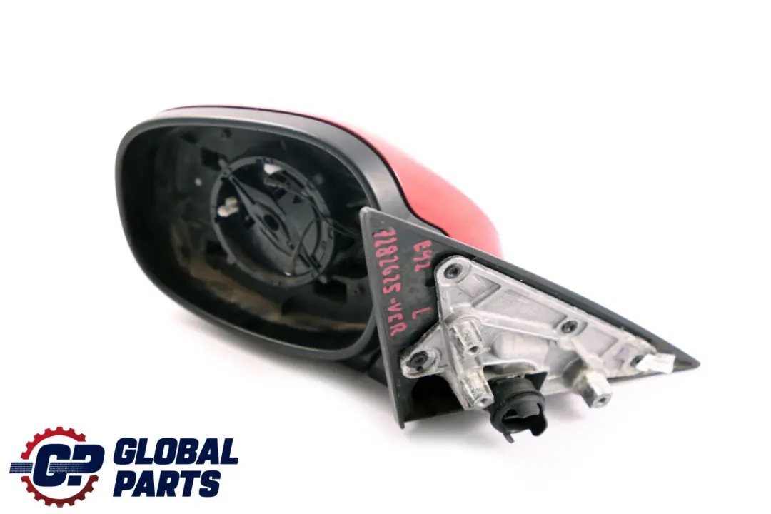 BMW 3 Series E92 E93 Left Wing Mirror N/S Memory Vermilionrot Metallic A82 Red - SKU rhd-7282625-VER - Part number 7282625